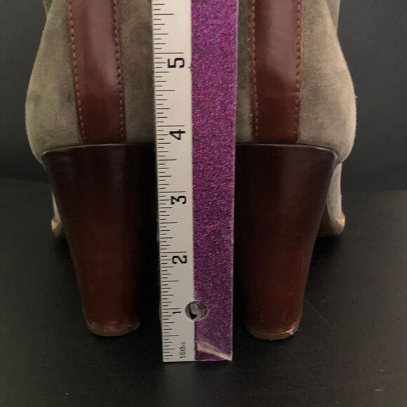 Kork-Ease ELFA Women’s Size 8.5M Taupe Suede Lace-Up Ankle Boots Block Heel - Picture 11 of 12